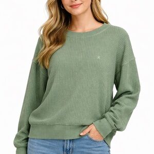 American Eagle Outfitters Waffle Knit Crewneck  relaxed fit  XS